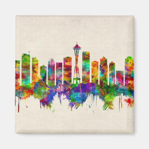 Seattle Washington Skyline Magnet