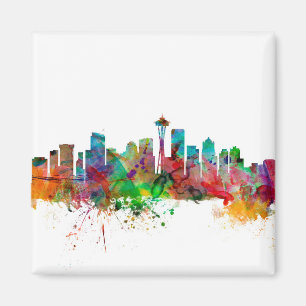 Seattle Washington Skyline Magnet
