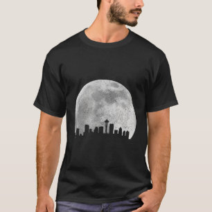 Seattle Washington Skyline Moon Pride Seattle T-Shirt