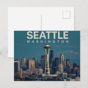 Seattle, Washington Skyline Postcard