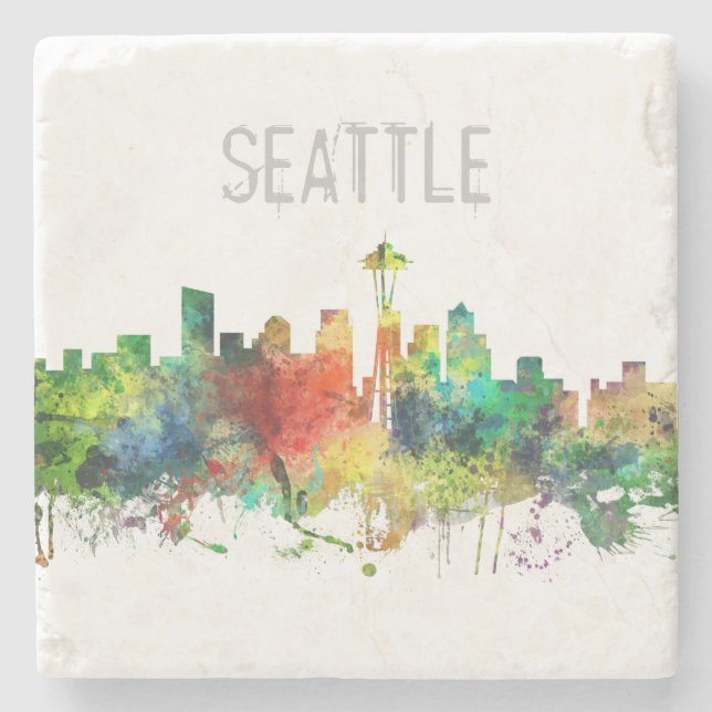 SEATTLE WASHINGTON SKYLINE SP - STONE COASTER (Front)