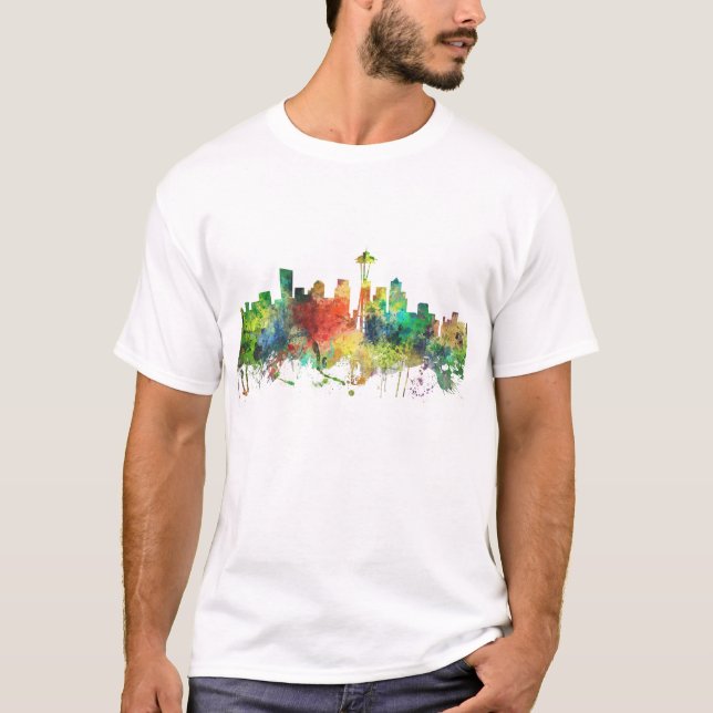 SEATTLE WASHINGTON SKYLINE SP - T-Shirt (Front)