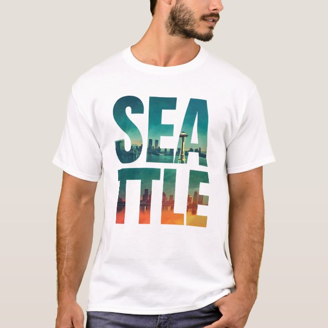 Seattle Washington State City T-Shirt (Front)