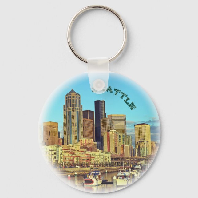 Seattle,Washington state Key Ring (Front)