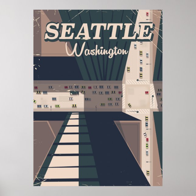 Seattle, Washington state Travel poster (Front)