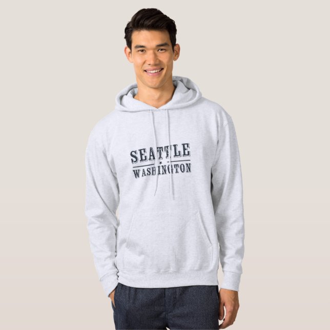 Seattle Washington T-Shirt Hoodie (Front Full)