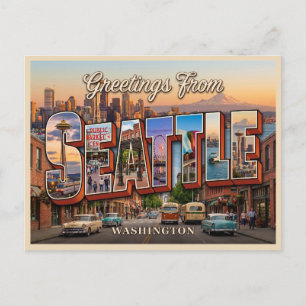Seattle Washington Travel  Postcard