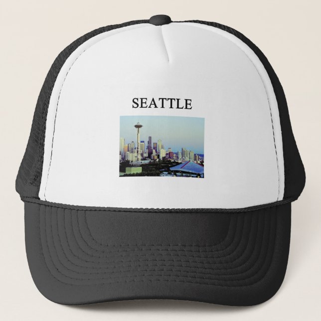 SEATTLE washington Trucker Hat (Front)