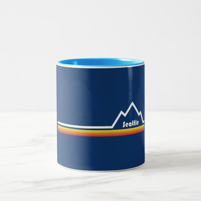 Seattle, Washington Two-Tone Coffee Mug (Center)