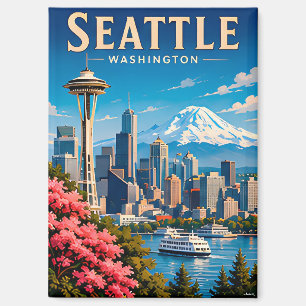 ☕ Seattle Washington Vacation Memory Magnet
