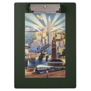 Seattle, Washington - View of Downtown Clipboard