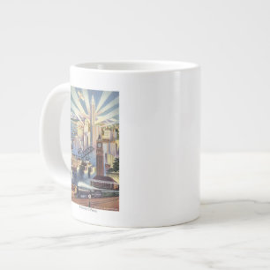 Seattle, Washington - View of Downtown Large Coffee Mug