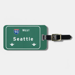 Seattle Washington wa Interstate Highway Freeway : Luggage Tag