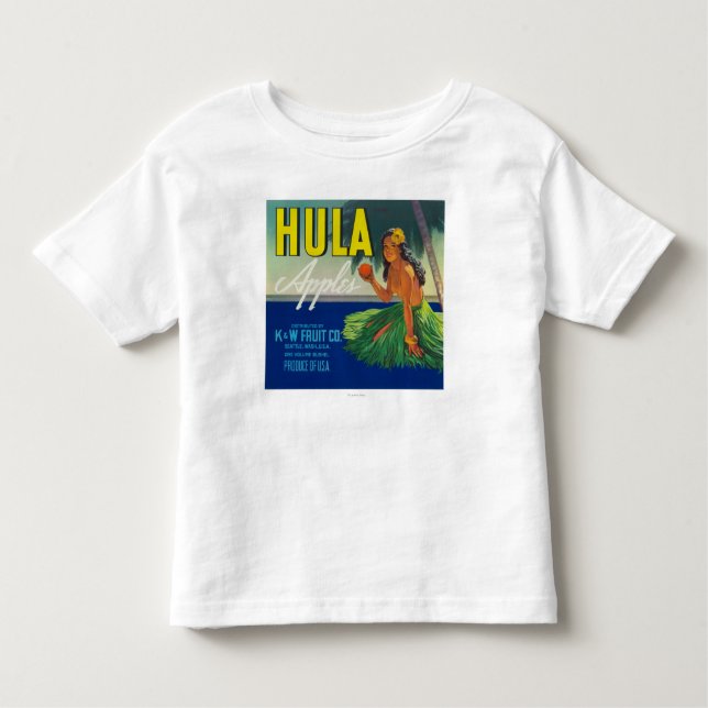 Seattle, WashingtonHula Apple Label Toddler T-Shirt (Front)