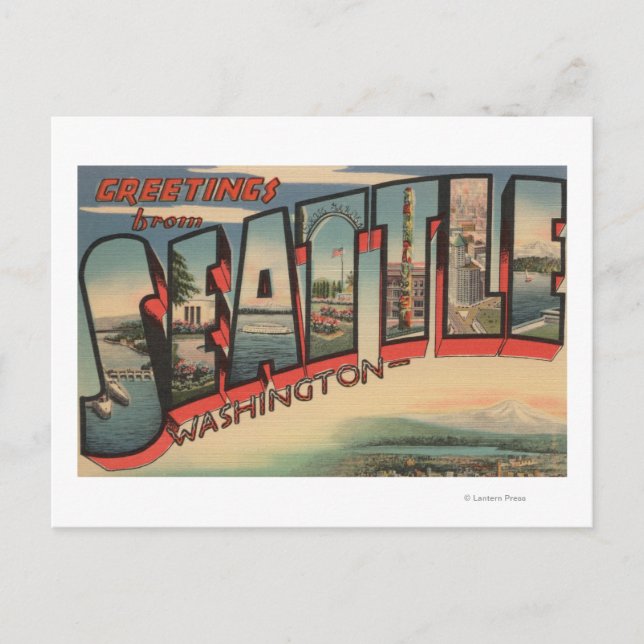 Seattle, WashingtonLarge Letter Scenes 2 Postcard (Front)