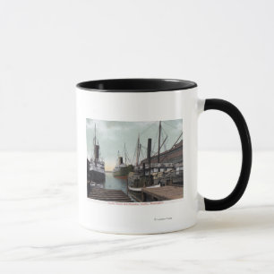Seattle, WashingtonView of the Dock and Ships Mug