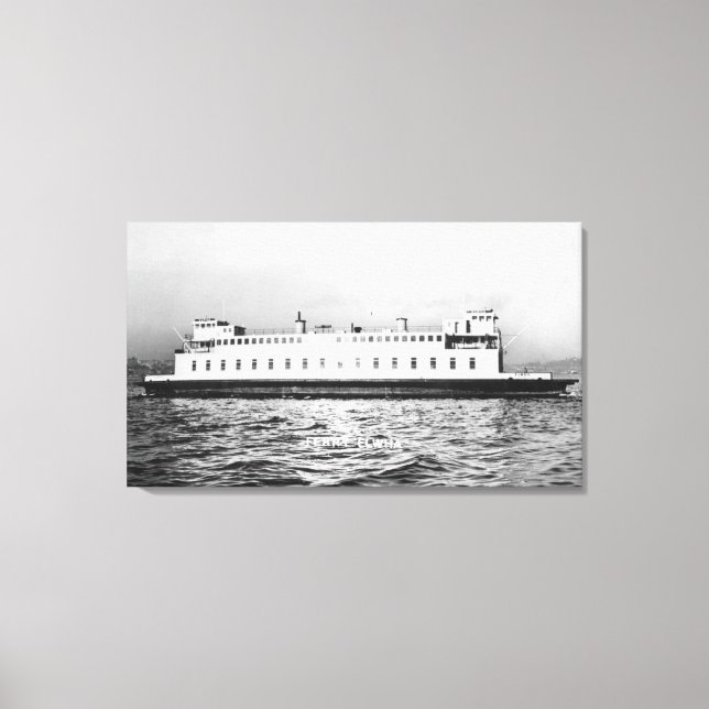 Seattle, WashingtonView of the Elwha Ferry Canvas Print (Front)