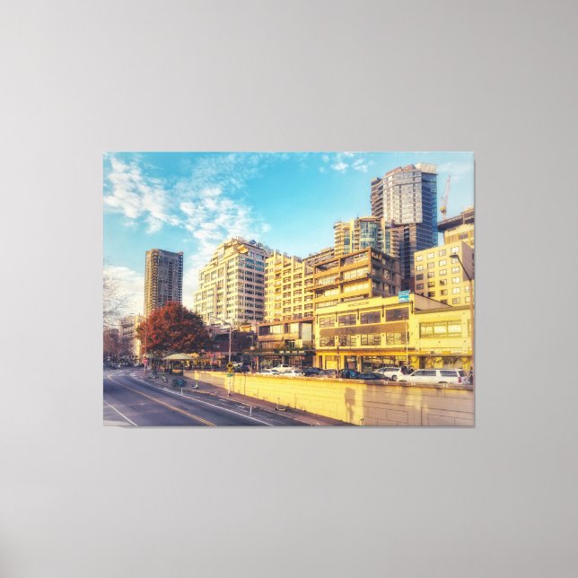 Seattle Waterfront Skyline Canvas Print (Front)