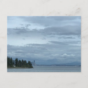 Seattle Waterfront Skyline Travel Photography Postcard