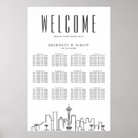 Seattle Wedding | 12 Table Seating Chart 
