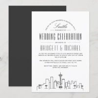 Seattle Wedding | Modern Deco Skyline