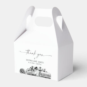 Seattle Wedding Personalised Favour Box