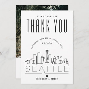 Seattle Wedding Thank You + Photo Card