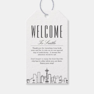 Seattle Wedding Welcome Message Gift Tags