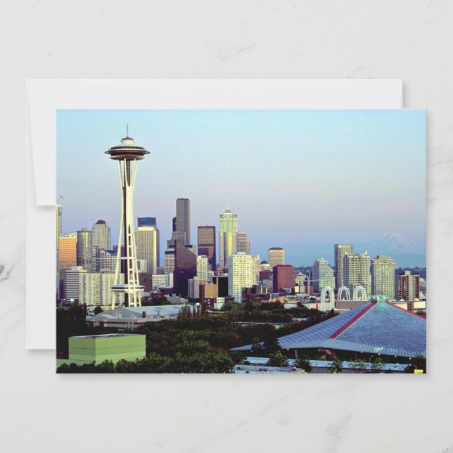 Seattle with Mount Rainier, Washington State, U.S. (Front)