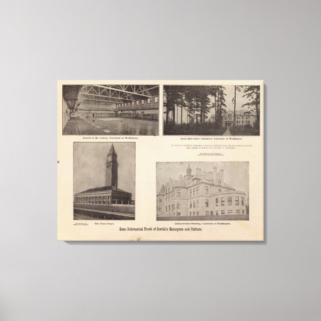 Seattle's enterprise, culture canvas print (Front)