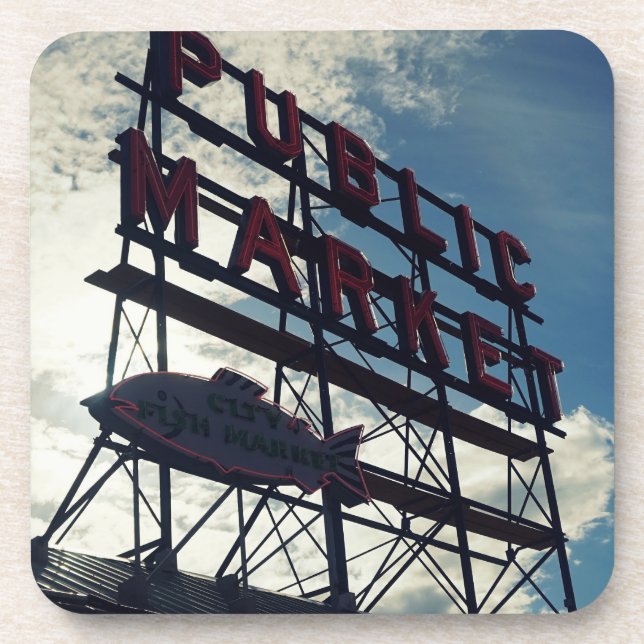 Seattle's Pike Place Market Coaster (Front)