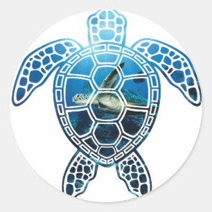 seaturtle-2 classic round sticker