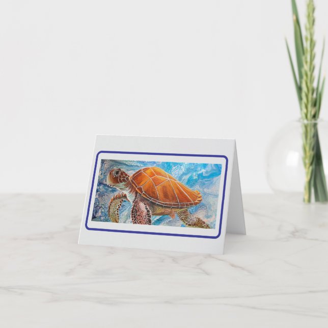 Seaturtle Blank Note Card (Front)