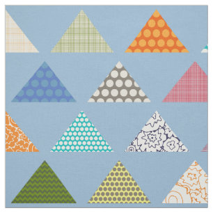 Seaview triangle blue fabric