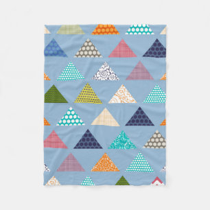 seaview triangle blue fleece blanket