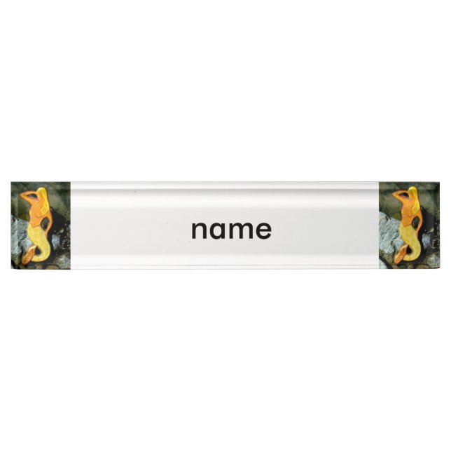 seaward looking blonde mermaid nameplate (Front)