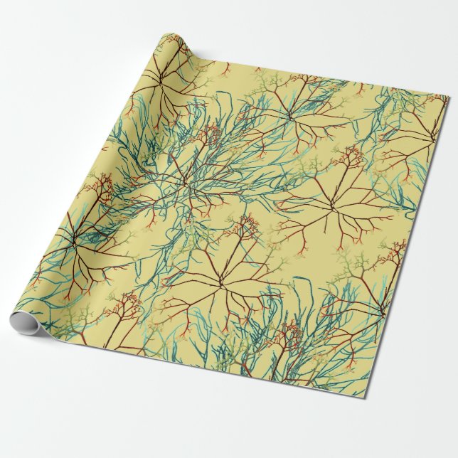 Seaweed Aquatic Pattern Paper Wrap (Unrolled)