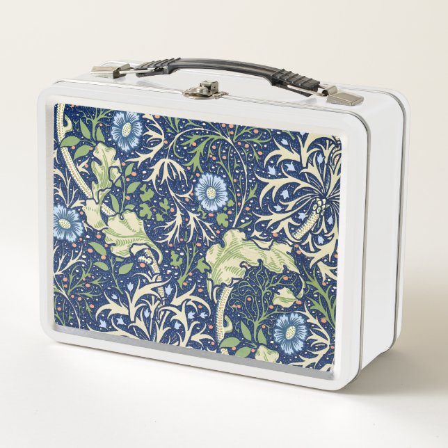 Seaweed (by William Morris) Metal Lunch Box (Front)