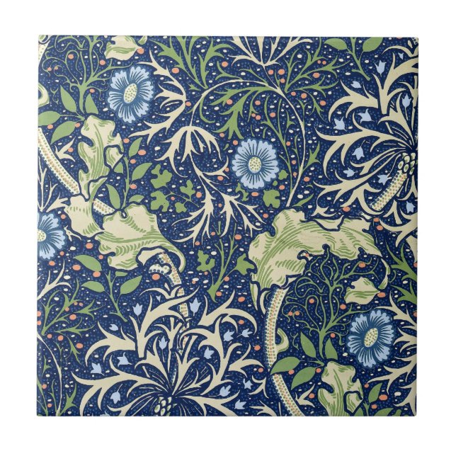 Seaweed (by William Morris) Tile (Front)