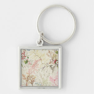 Seaweed design for silk material (w/c on paper) key ring