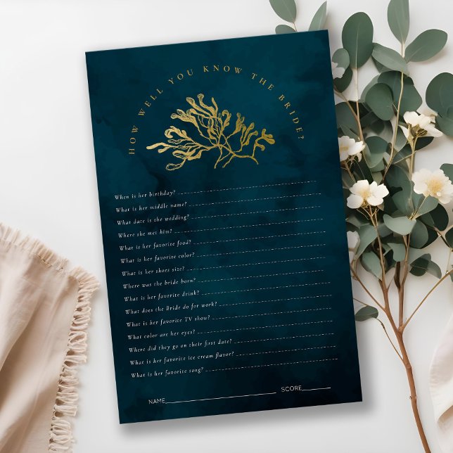 Seaweed How Well You Know Bride Bridal Shower Game (Creator Uploaded)