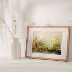 Seaweed Kelp Garden Watercolor Print