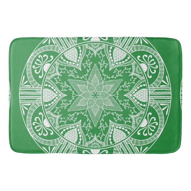 Seaweed Mandala Bath Mat (Front)