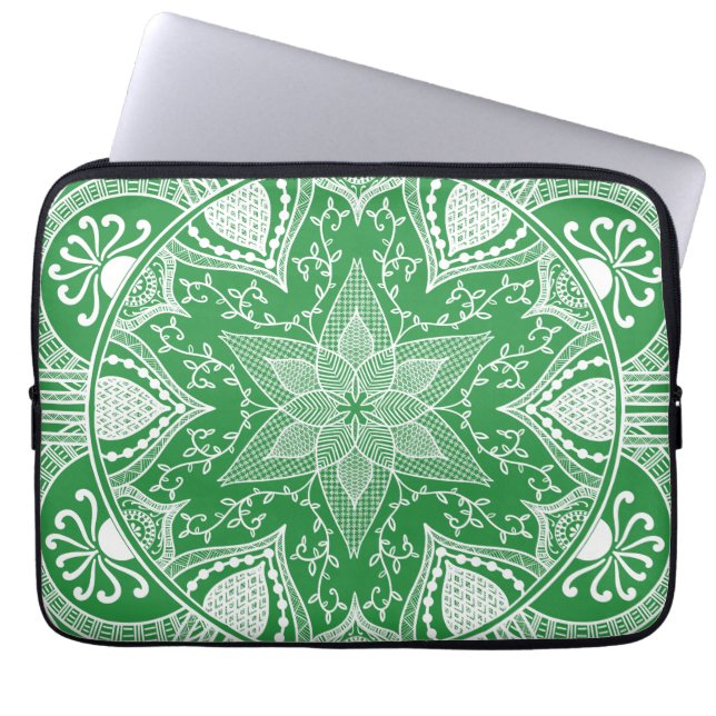 Seaweed Mandala Laptop Sleeve (Front)