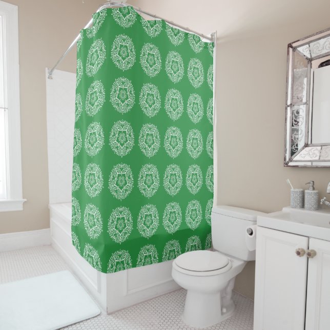Seaweed Mandala Shower Curtain (In Situ)