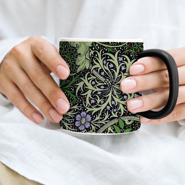 Seaweed Purple Floral William Morris Mug (Creator Uploaded)