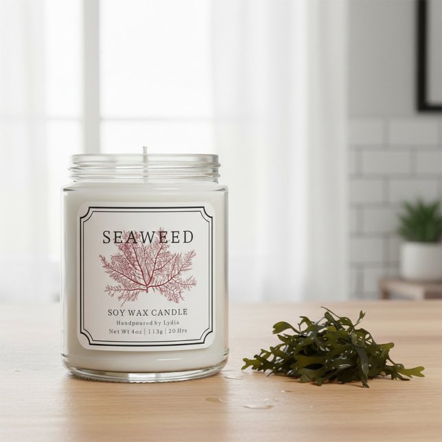 Seaweed Soy Wax Candle Label (Creator Uploaded)