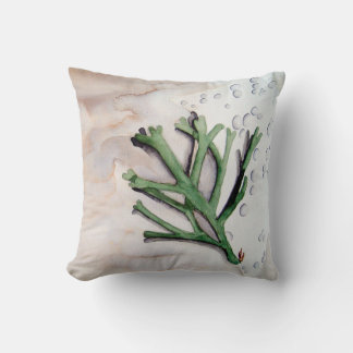 Seaweed watercolor cushion
