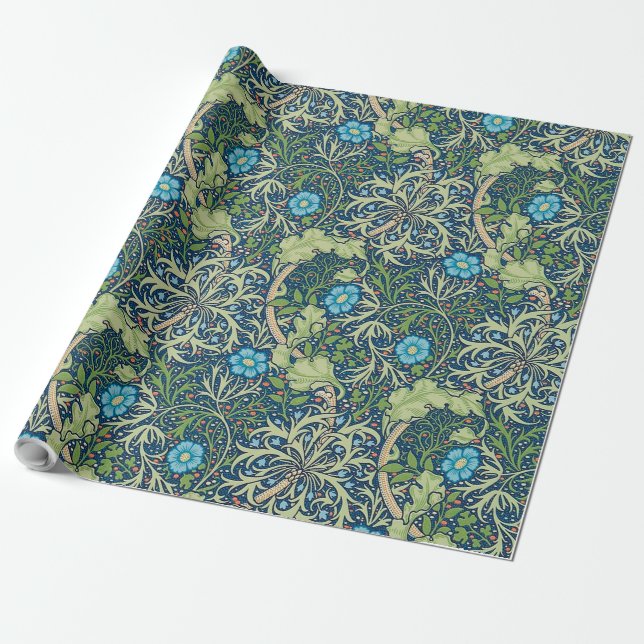 Seaweed, William Morris Wrapping Paper (Unrolled)