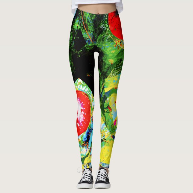 Seaweed with Red Diatom in Yellow Leggings (Front)